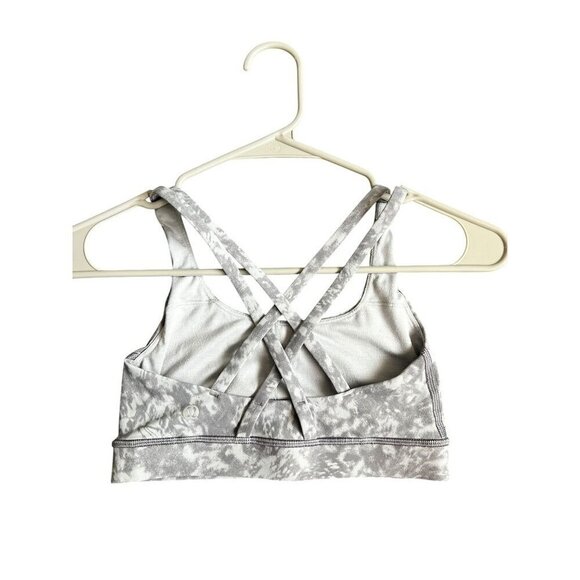Lululemon Energy Bra Silver Grey Geometric Print, ACTIVEWEAR, GYM STRETCH, 2 - Picture 8 of 11